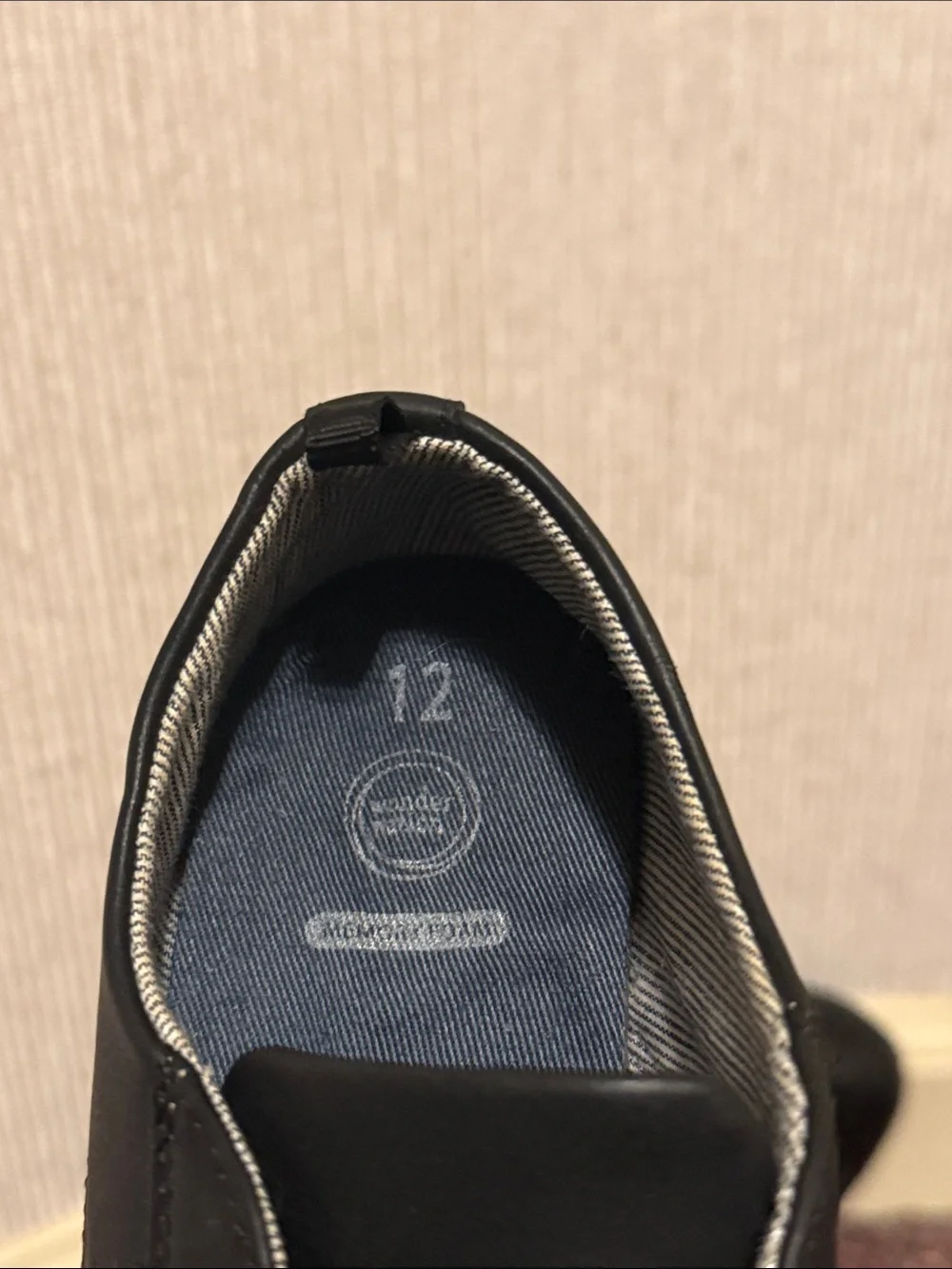Kids Black Velcro Slip-On shoes